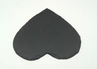 Φυσικό πέτρινο Placemats, μαύρη μορφή καρδιών πιάτων πλακών με τα μαξιλάρια